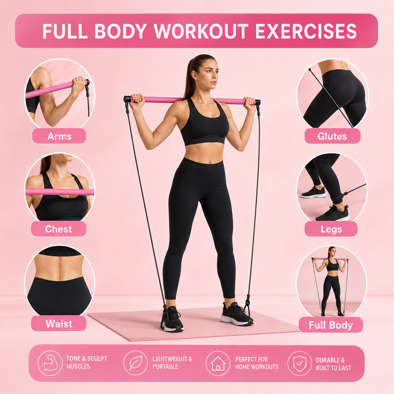 Pilates Bar – Full-Body Workout for Home